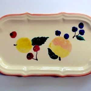 HARTSTONE POTTERY, FRUIT SALAD serving tray vintage platter 80’s.